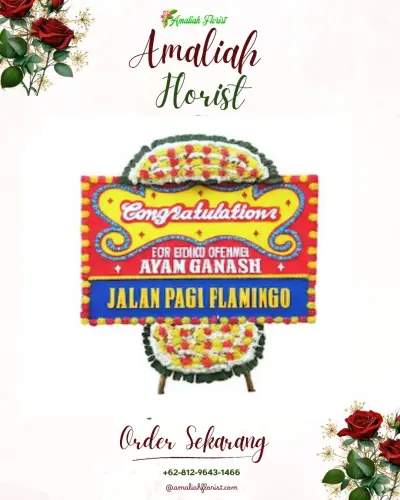 Bunga Papan Congratulation di Kramat Pela
